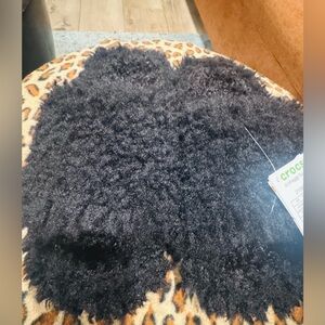 NWT CROCS Shaggy Fur Slides In Black Size M7/W9